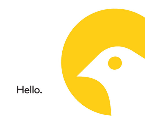 New Briiv bird logo saying hello