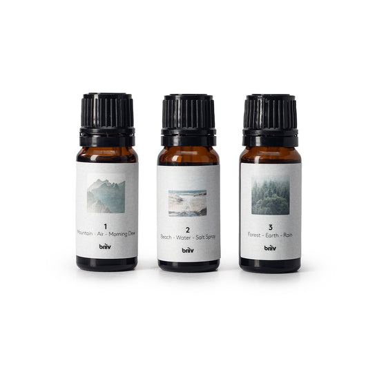 3 bottles of fragrance to use with briiv