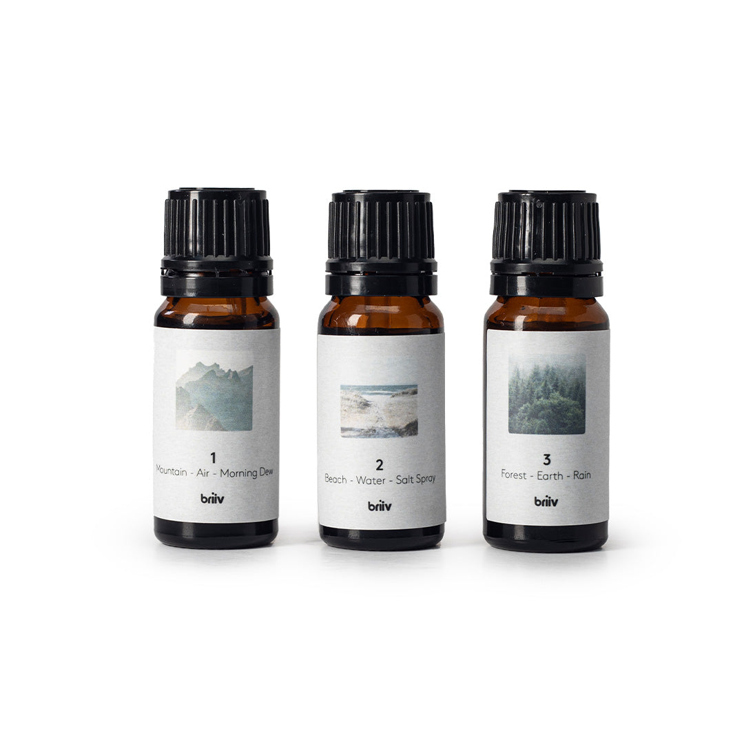 3 bottles of fragrance to use with briiv 