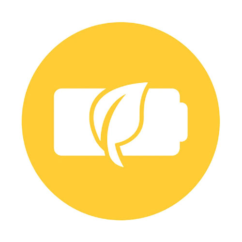 Yellow Battery Infographic to save energy 